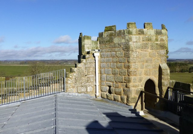 View from roof of Belsay Castle