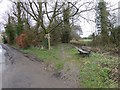 Footpath alongside stream to Fiddleford