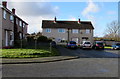 Cars and houses in the northwest corner of Glebelands, Johnston