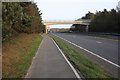 A40 cycle lane approaching Hill Farm overbridge