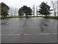 Flooded car park on Baiter recreation ground, Poole