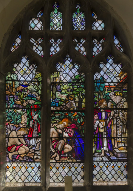 Stained glass window, All Saints' church, Collingham