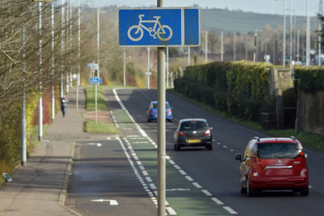 Cycle lane, Cregagh, Belfast - February... © Albert Bridge :: Geograph ...