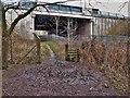 SD5725 : A muddy path bypassing a stile near the M6 bridge by Adam C Snape