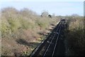 Single track railway passing through Wychbold