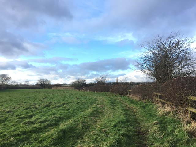 Audley: path across field north-west of sewage works