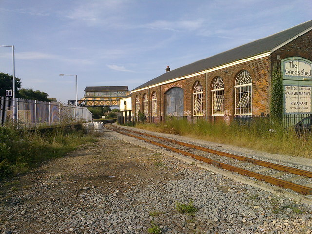 Signal Box and a siding at Canterbury West Station