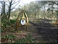 SK5656 : Robin Hood Way information panel in Harlow Wood by Graham Hogg