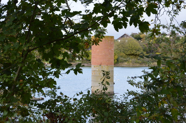 Pillar in Hooe Lake