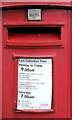 Detail, George V postbox on Esplanade, Scarborough