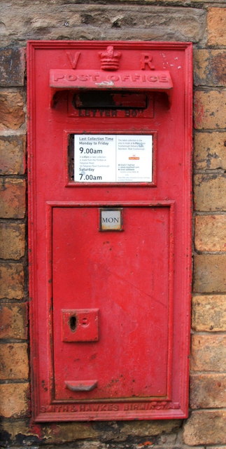 Close up, Victorian postbox on Westwood Road, Scarborough