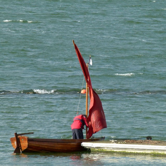 Dinghy sailor on Rutland Water