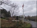 SY8885 : Military flagpole by Holme Lane by David Smith