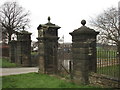 Gateposts at the entrance to Ravenfield Park