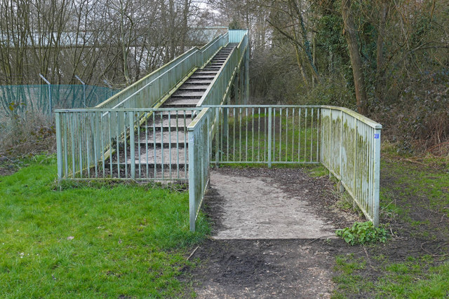 Railway footbridge, Shepherd Meadows