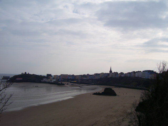 North Beach Tenby taken from The Croft