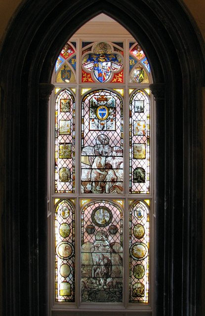 Stained glass window in Ketteringham Hall