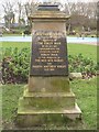 Plaque in Ridley Park, Blyth