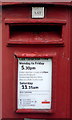 Detail, George V postbox on Nares Street, Scarborough