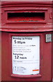 Detail, Victorian postbox on Station Road, Scalby