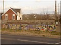 Mosaics on bridge over A38, Saltash