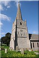 SO7931 : Tower and spire, Eldersfield church by Philip Halling