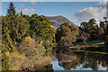 View across the university loch towards Castle Law and Dumyat