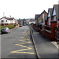 Zigzag yellow markings on Broad Street, Llandudno Junction