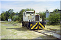 Industrial locomotive in Holmethorpe sidings, 1990
