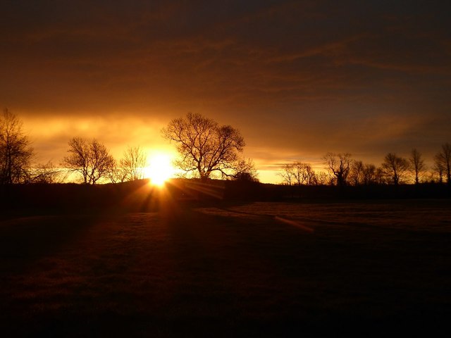 Sunrise over Bredon Hill