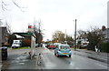 Bus stop and shelter on Cherry Hinton Road