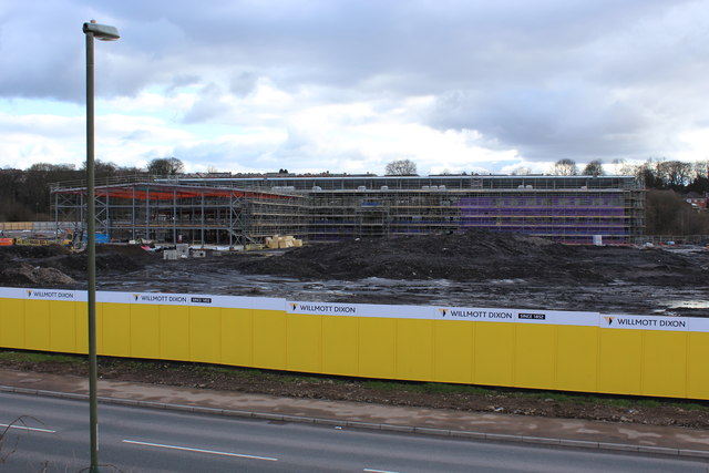 Construction of Islwyn High School, March 2016