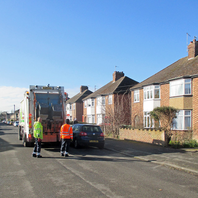 Cowper Road: Black-bin Day © John Sutton :: Geograph Britain And Ireland