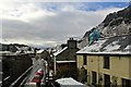 A snowy Glanypwll Road, Blaenau Ffestiniog