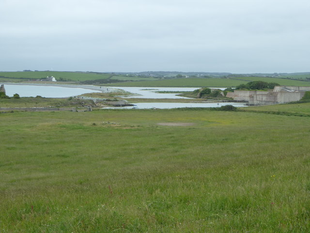 View to Cemlyn Bay from the Coast Path