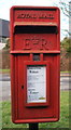 Close up, Elizabeth II postbox on Woodland Close, Risby