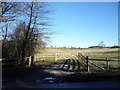 Gated farm track off the B1253