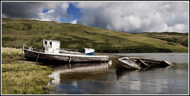 Three boats, Loch Harport