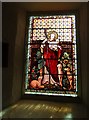 Victorian stained glass window in Kniveton parish church