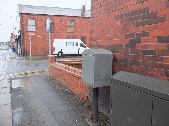 Royal Mail box at junction of Hope Street and Sefton Street, Leigh
