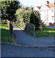 Path from Coed Cae Road towards an A484 footbridge, Llanelli