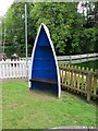 Seat in the garden of The Boathouse, Pittville Park, Cheltenham, Glos