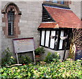 Yr Eglwys Yng Nghymru Eglwys Dewi Sant nameboard, Colwyn Bay