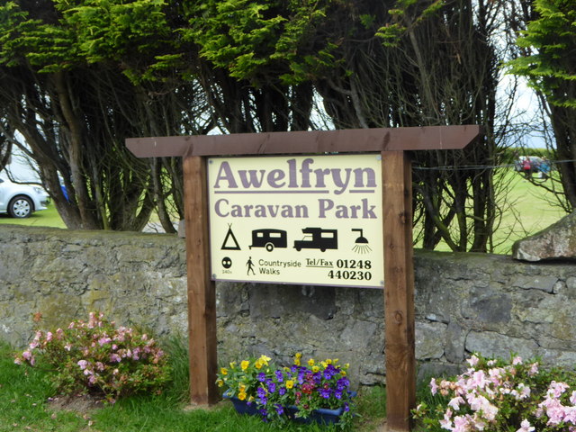 Awelfryn Caravan Park sign © Eirian Evans :: Geograph Britain and Ireland