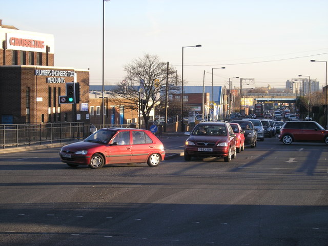 Traffic on Benfield Road, Newcastle upon Tyne