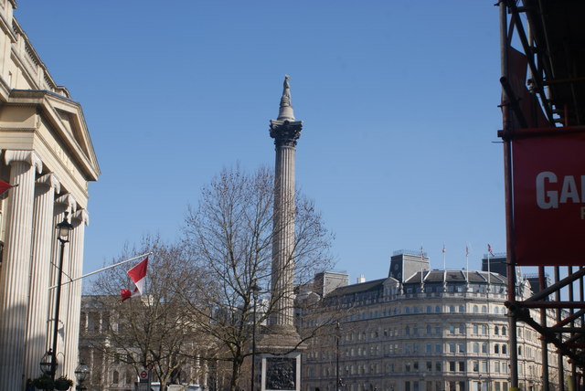 View of Nelson's Column from Pall Mall