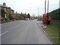 Postbox and telephone box on Denby Lane, Upper Denby