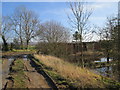 Disused  fish  ponds  alongside  track