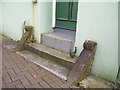 Carmarthen - Bridge Street - stone detail and boot scraper