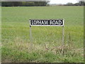 TM0581 : Lopham Road sign by Geographer